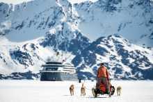 Schlittenhunde auf Eis Ponant (© PONANT Violette Vauchelle)